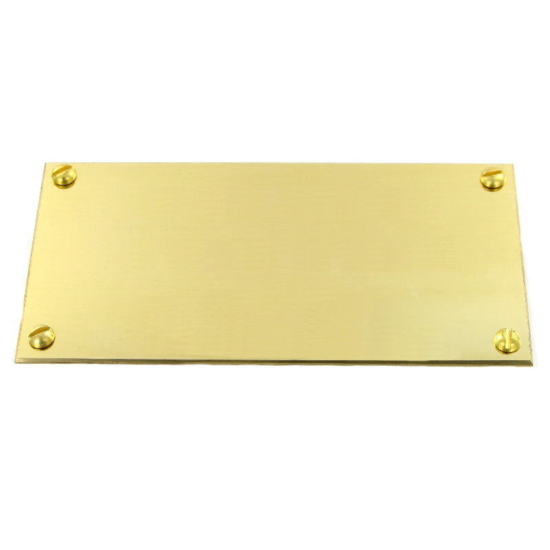 Polished Brass Plate 4" x 2"