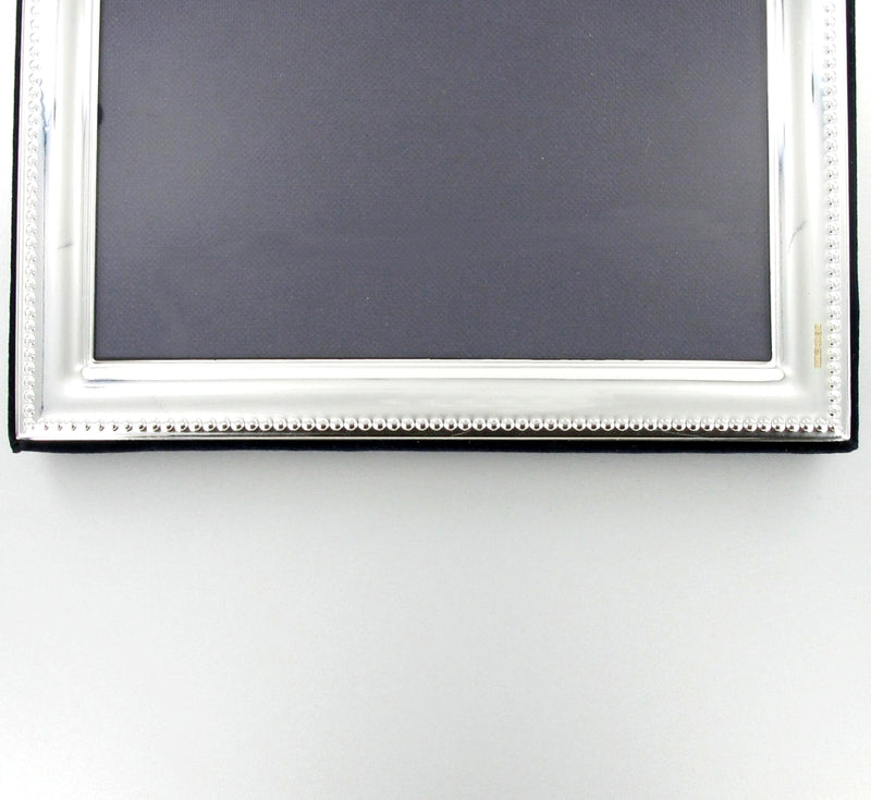 Solid Silver Photo Frame Bead Edge 6"x 4" Landcape 6604L2