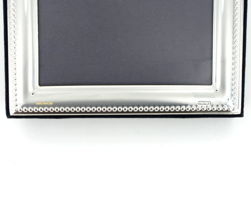 Solid Silver Photo Frame Bead Edge 7"x5" Portrait 6604EX