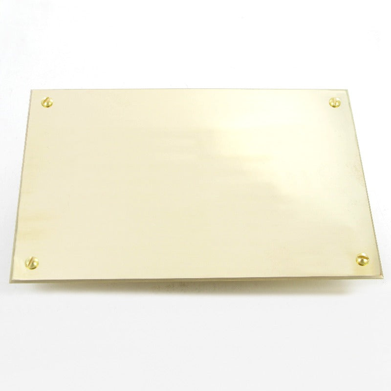 Polished Brass Plate 6" x 4"
