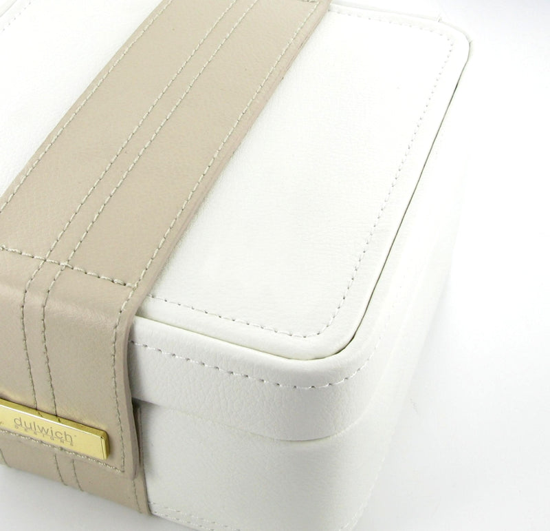 Dulwich Designs Belgravia Earring Box 71035 Cream Leather