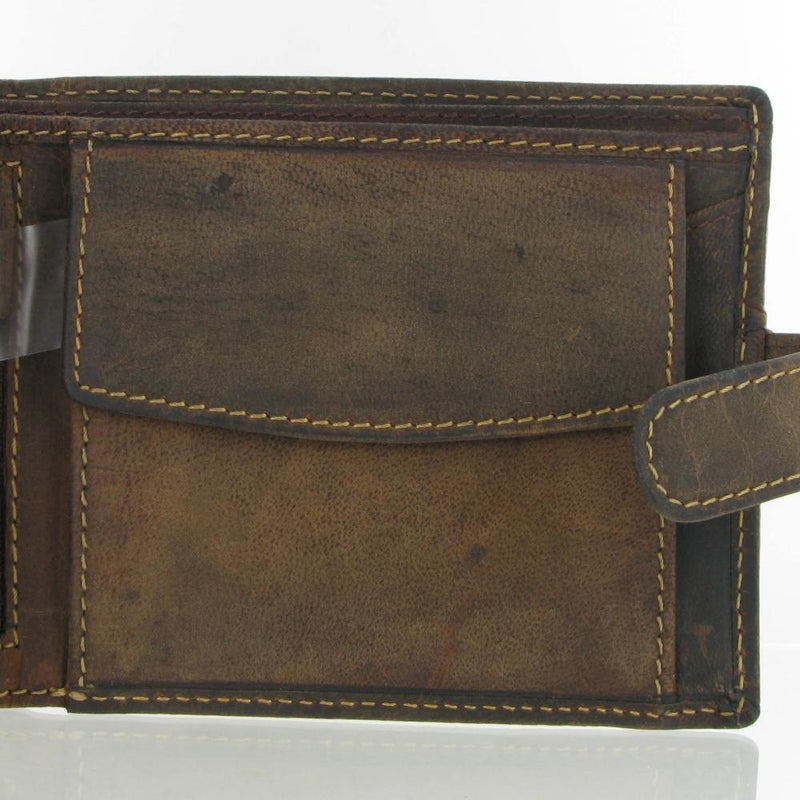 Personalised Leather Wallet 865 Soft Brown Distressed Leather Wallet