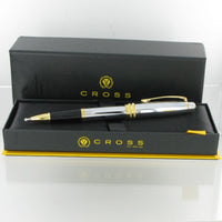 Engraved Cross AT455-6 Bailey Chrome and Gold Rollerball Pen