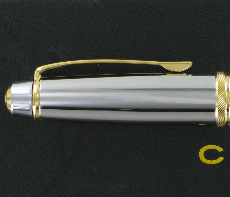 Engraved Cross AT456-6MS Bailey Chrome and Gold Fountain Pen