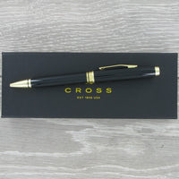 Personalised Cross AT0662-11 Coventry Black & Gold Ballpoint Pen