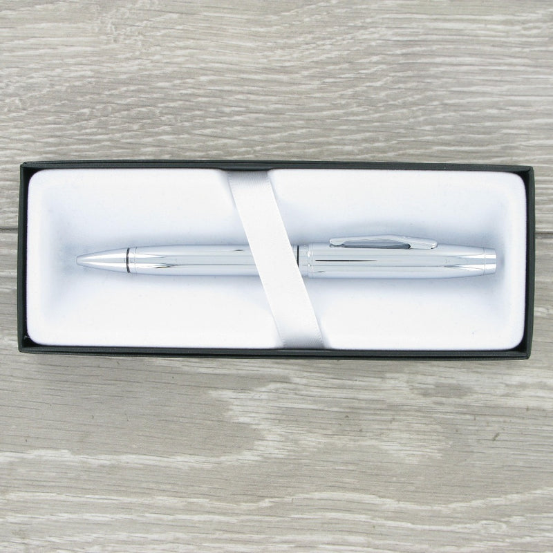 Personalised Cross AT0662-7 Coventry Chrome Ballpoint Pen