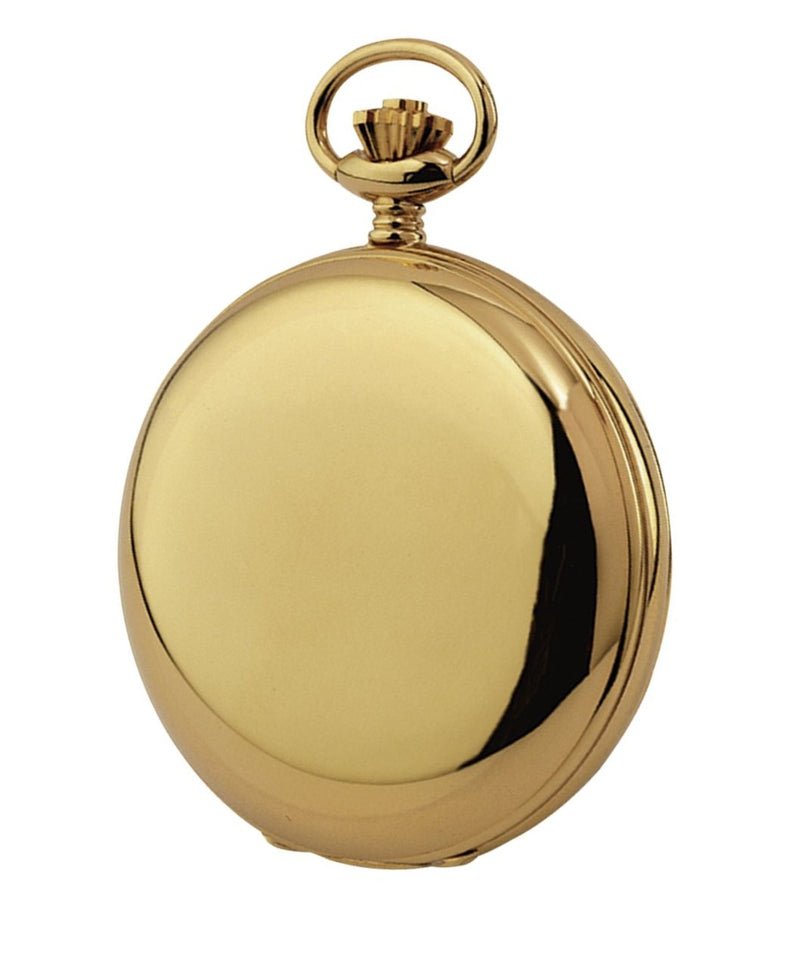 Gold Plated Full Hunter Pocket Watch by Burleigh complete with Stand GP1924
