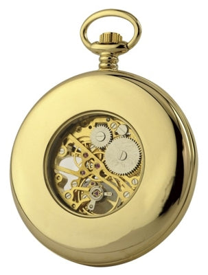 Filagree Skeleton Gold Plated Pocket Watch GP1029