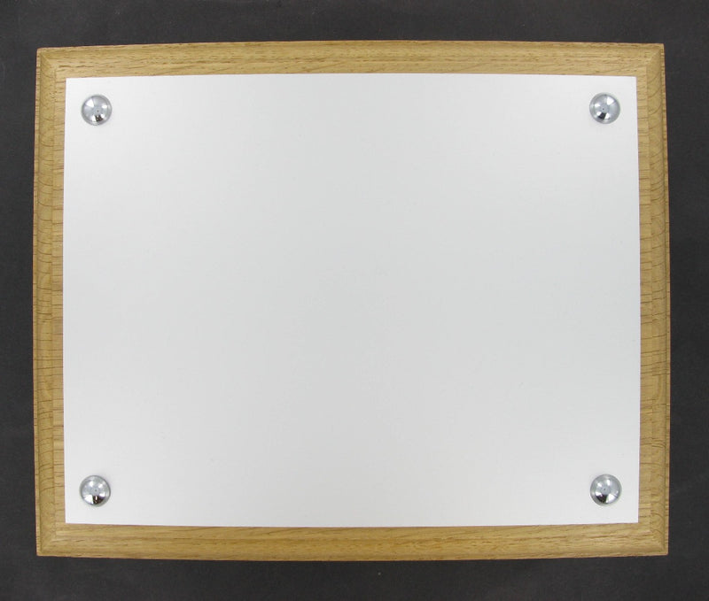 Oak Wood Plaque with 10" x 8" Aluminium Plate