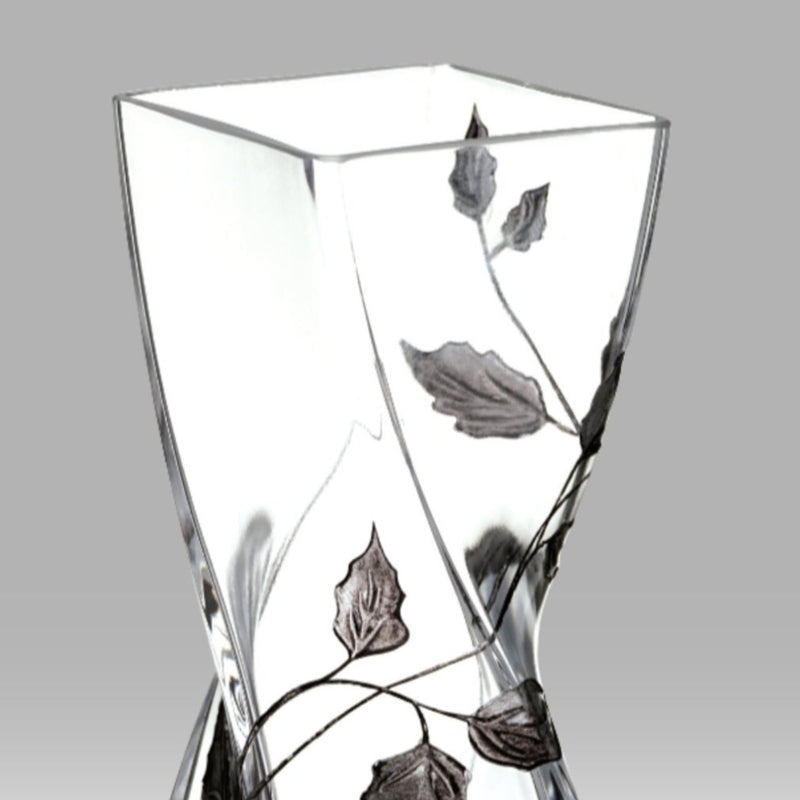 Nobile Silver Leaf Twist Vase - 20cm