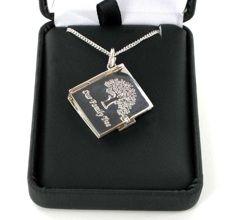 Family Tree Locket With 20" Curb Chain