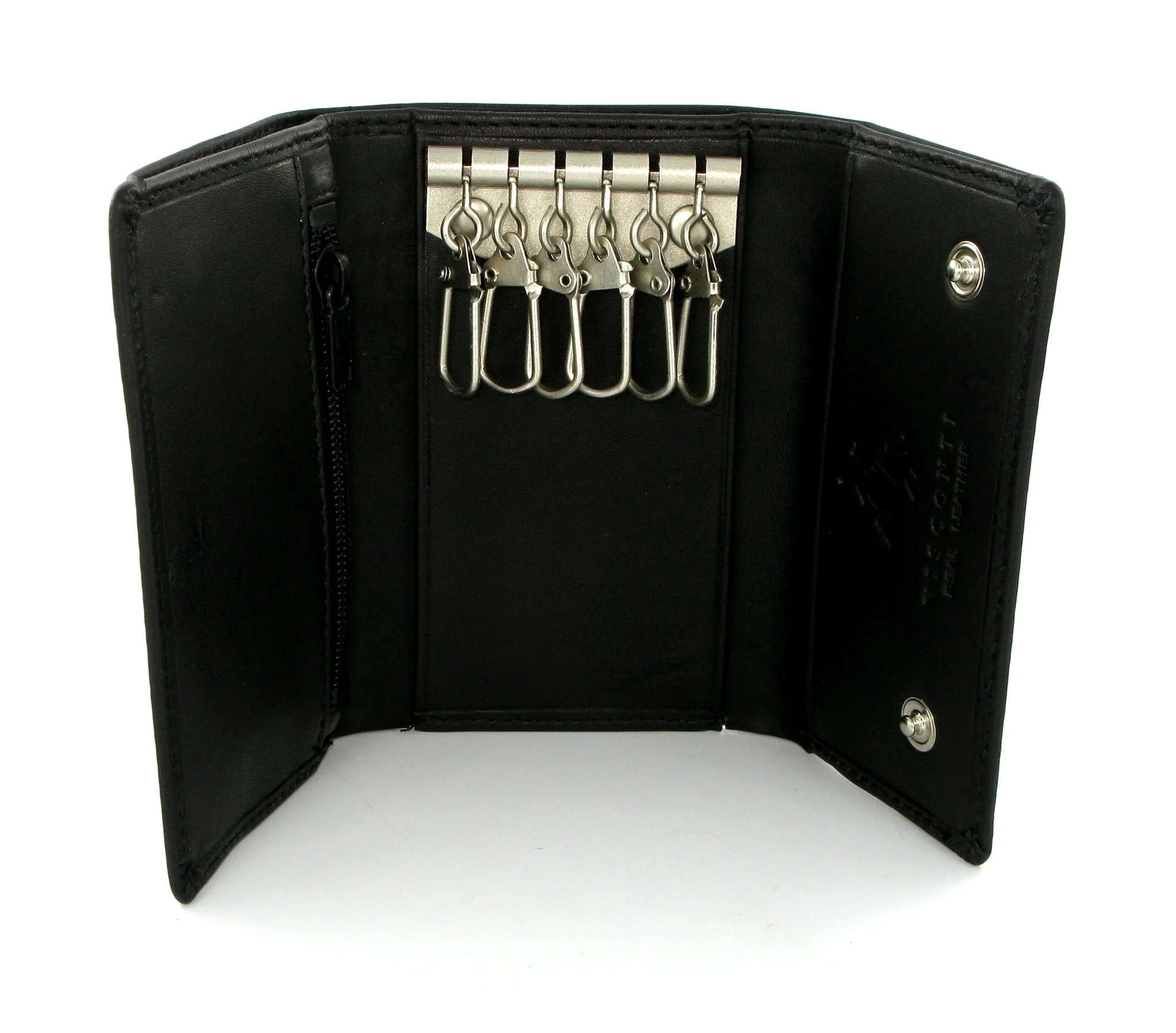 Visconti Polo 1178 Black Leather Key Holder Wallet | Engraved UK