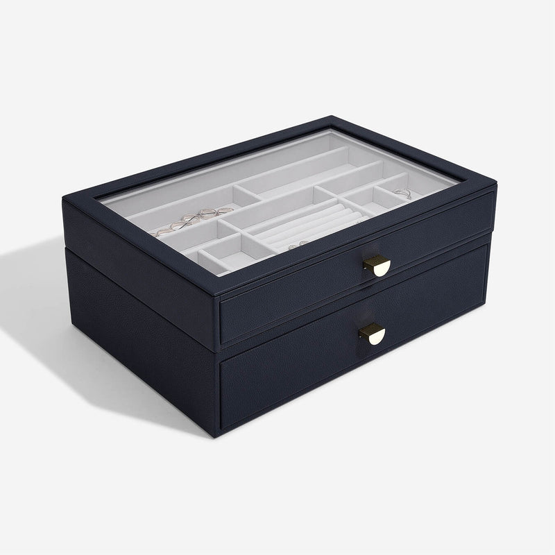 Stackers Navy Supersize Jewellery Box - Set of 2 - 76056