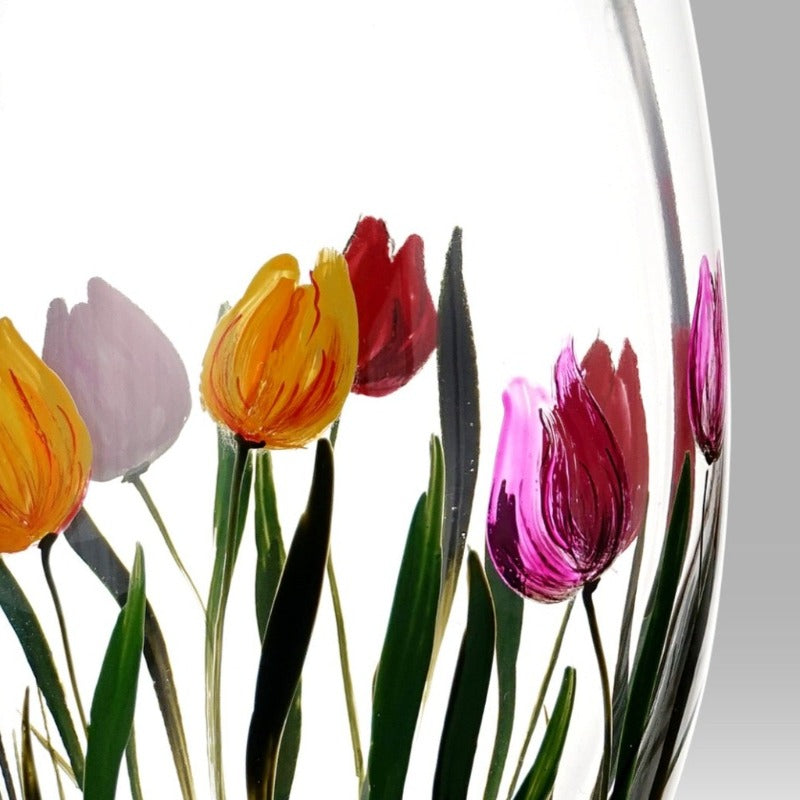 Nobile Rainbow Tulip Roundish Vase - 20cm