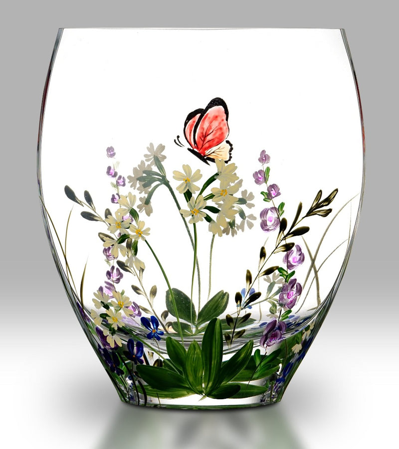 Nobile Butterfly Garden Curved Vase - 21cm
