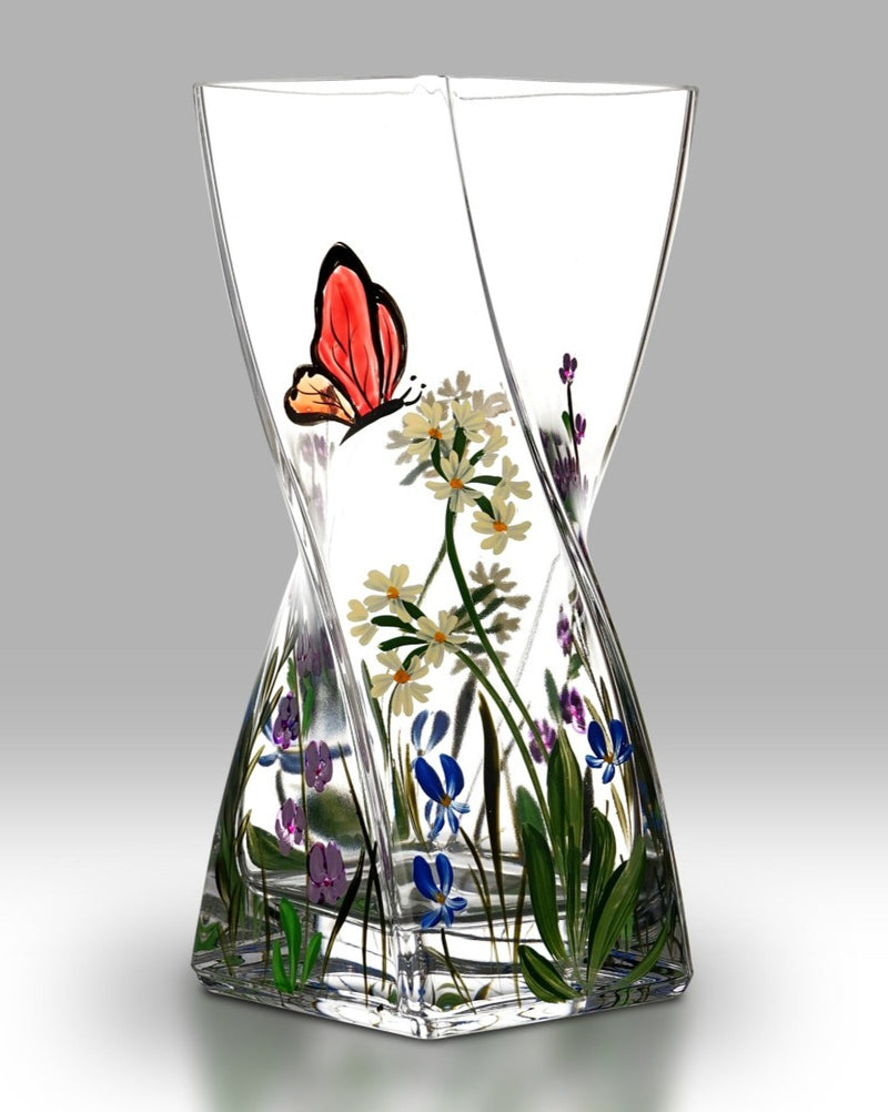 Nobile Butterfly Garden Twist Vase - 20cm