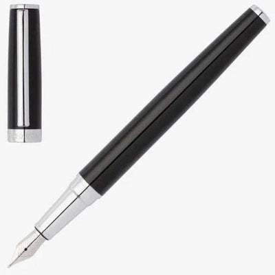 Hugo Boss Gear Fountain Pen, Black - HSN2542A - Engraveitnow Ltd
