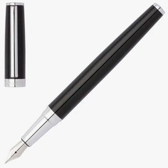 Hugo Boss Gear Fountain Pen, Black - HSN2542A
