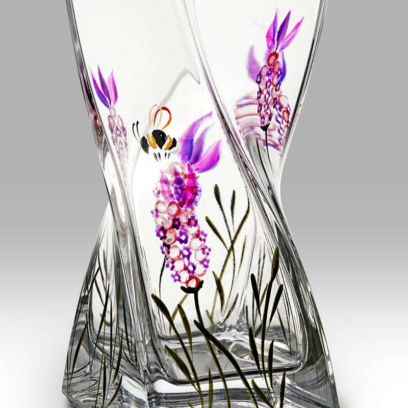 Nobile Lavender Bee Large 25cm Twist Vase Engraveitnow Ltd