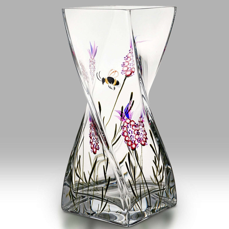 Nobile Lavender Bee Large 25cm Twist Vase Engraveitnow Ltd