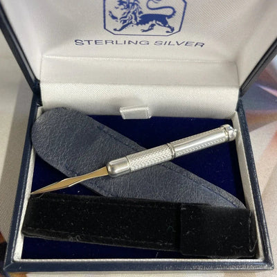 Toothpick Twist Action Engine Turned Silver & Gold 4262 - Engraveitnow Ltd