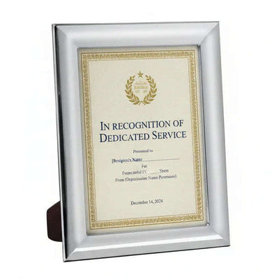 Solid Silver Photo Frame Wide Edge 7" x 5" Portrait 6631EX - Engraveitnow Ltd