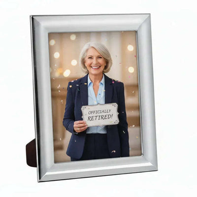 Solid Silver Photo Frame Wide Edge 6" x 4" Portrait 6631L2 - Engraveitnow Ltd