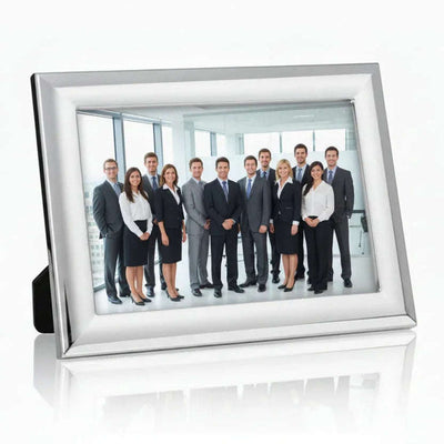 Solid Silver Photo Frame Wide Edge 8" x 6" Landscape 6631EX2 - Engraveitnow Ltd
