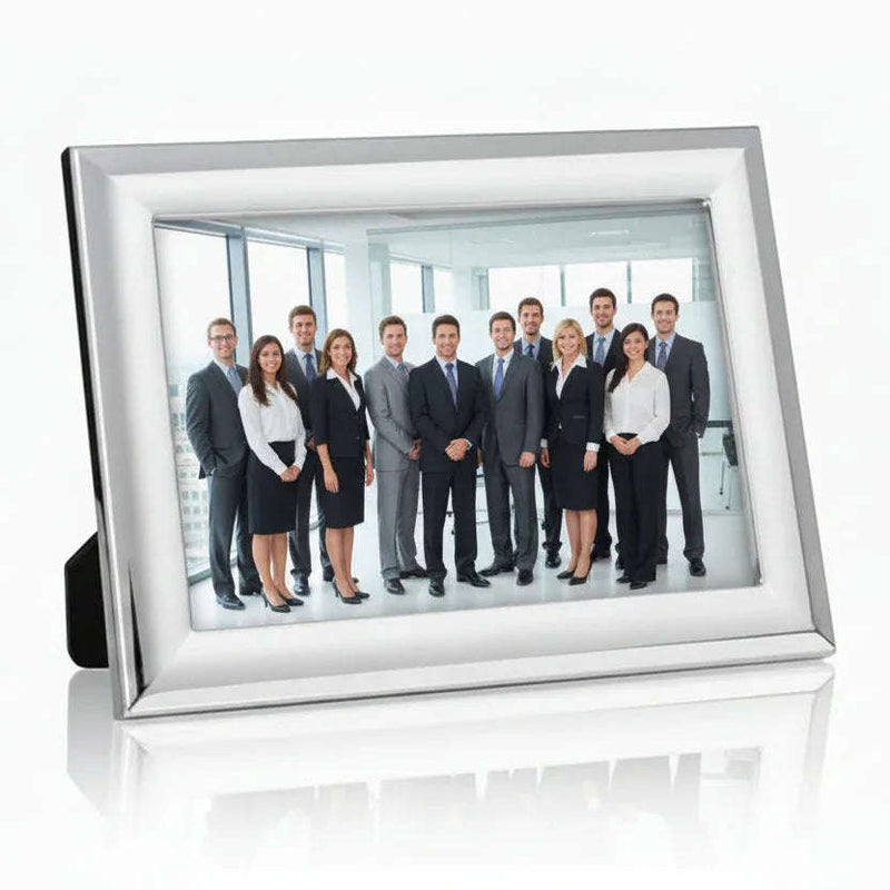 Solid Silver Photo Frame Wide Edge 8" x 6" Landscape 6631EX2 - Engraveitnow Ltd