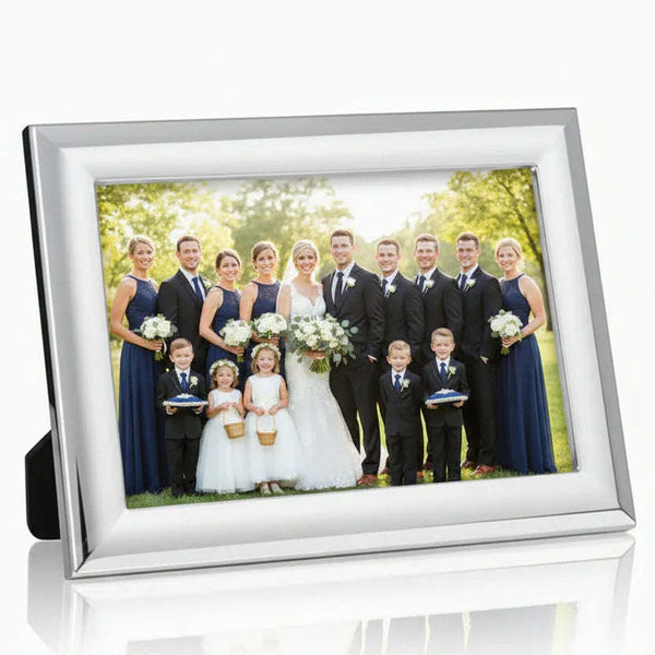 Solid Silver Photo Frame Wide Edge 10" x 8" Landscape 6631GT