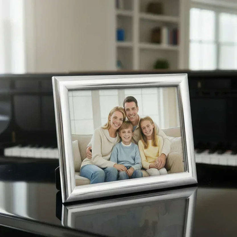 Solid Silver Photo Frame Wide Edge 6" x 4" Landscape 6631L2 - Engraveitnow Ltd