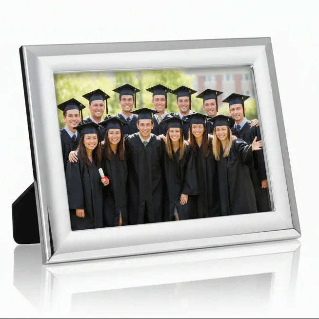 Solid Silver Photo Frame Wide Edge 9" x 7" Landscape 6631EX3 Engraveitnow Ltd