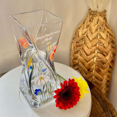 Nobile Meadow Twist Vase - 20cm - Engraveitnow Ltd