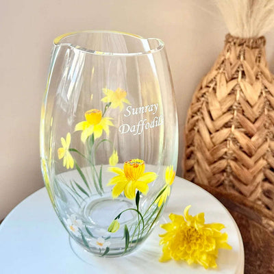 Nobile Daffodil Roundish Vase - 20cm - Engraveitnow Ltd