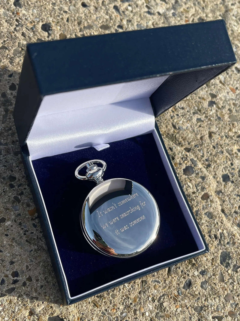 Compass Pocket Watch in presentation box - Engraveitnow Ltd
