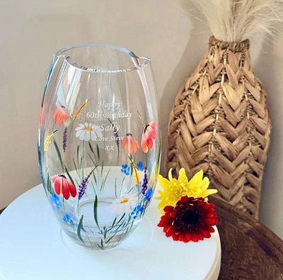 Nobile Meadow Not Quite Round Vase - 20cm - Engraveitnow Ltd