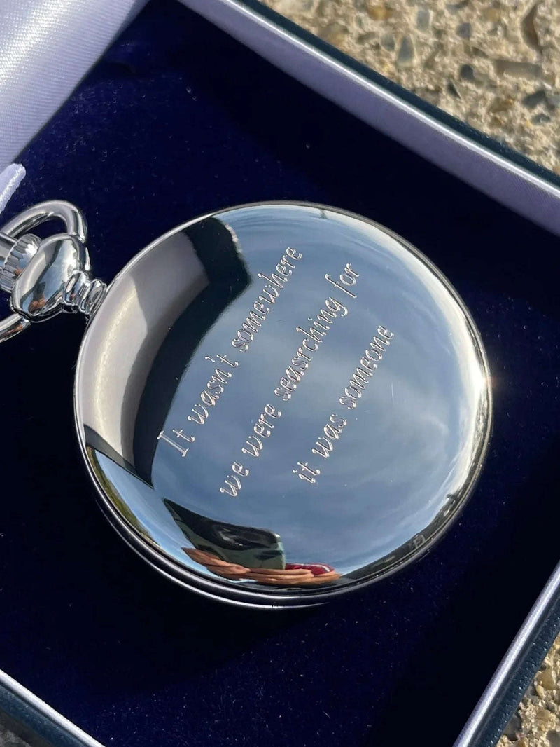 Compass Pocket Watch in presentation box - Engraveitnow Ltd