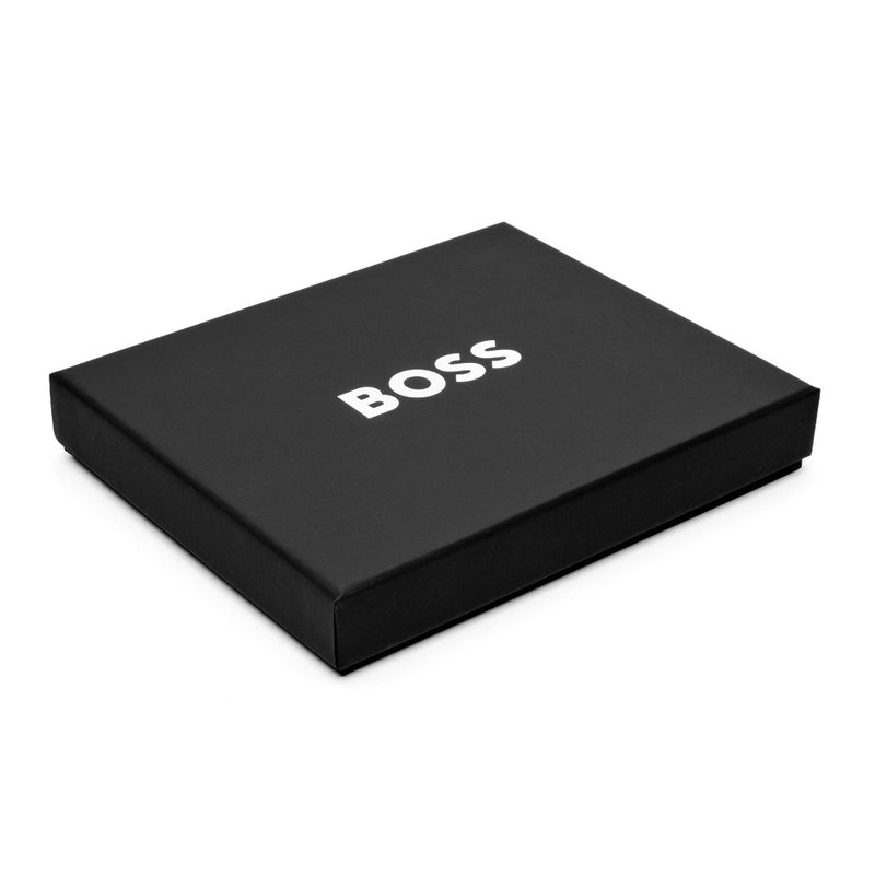 HUGO BOSS Wallet with Flap Luxury Smooth Black Leather HLY403A