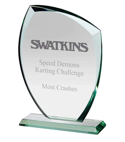 Swatkins Jade Glass Award HC015C 10.25" - Engraveitnow Ltd