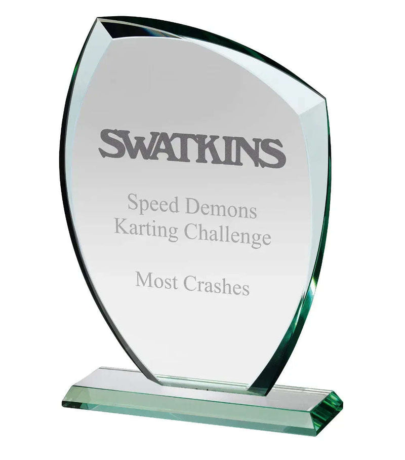 Swatkins Jade Glass Award HC015C 10.25" - Engraveitnow Ltd