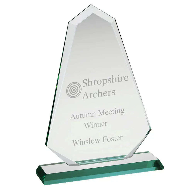 Swatkins Jade Glass Award HC016C 9" - Engraveitnow Ltd