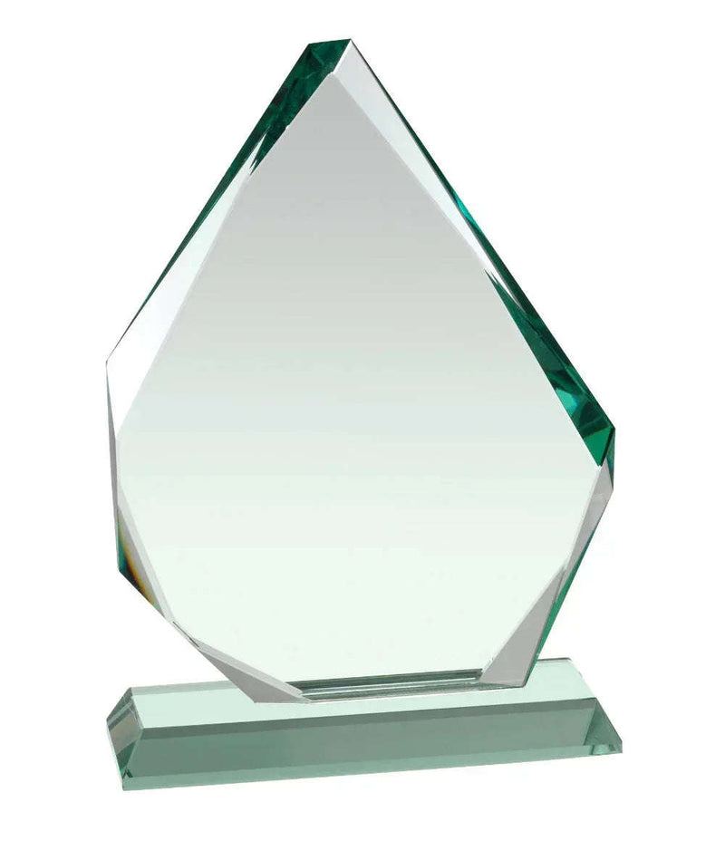 Swatkins Jade Glass Pyramid Award 9.25" tall - HC034C - Engraveitnow Ltd