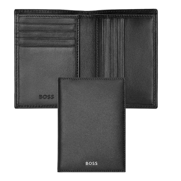 Personalised Hugo Boss Folding Card Holder Black HLE403A