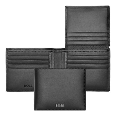 HUGO BOSS Wallet with Flap Luxury Smooth Black Leather HLY403A - Engraveitnow Ltd