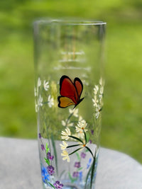 Nobile Butterfly Garden Cylinder Vase - 25cm