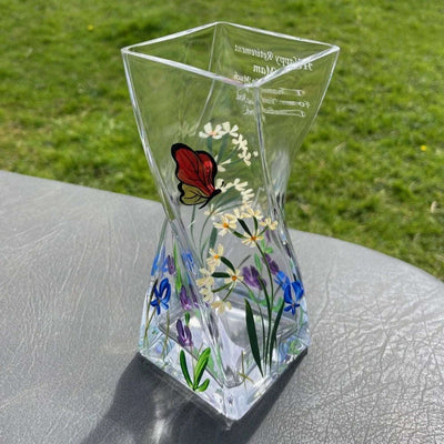 Nobile Butterfly Garden Twist Vase - 20cm - Engraveitnow Ltd