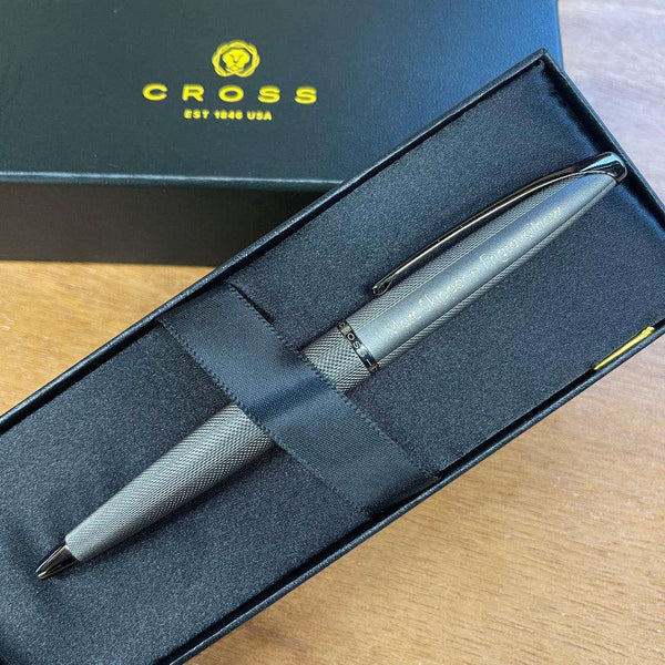 Cross ATX Sandblasted Titanium Gray Ballpoint Pen AT882-46