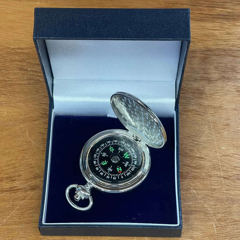 Compass Pocket Watch in presentation box - Engraveitnow Ltd