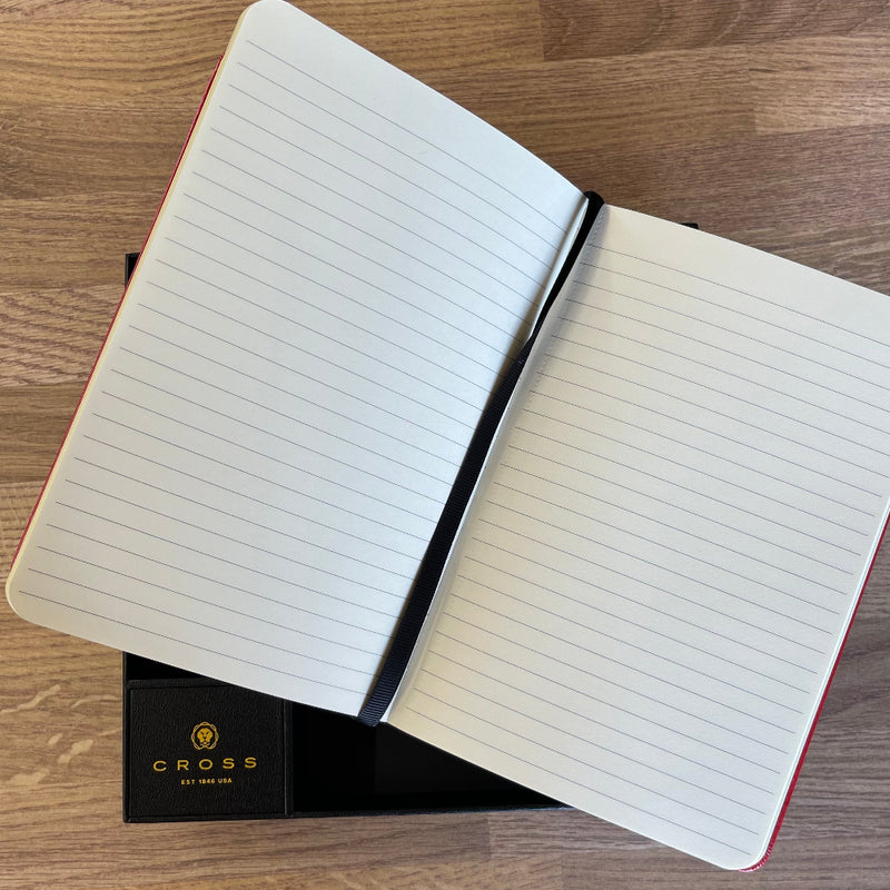 Cross A5 Note Pad Lined Pages and page mark.