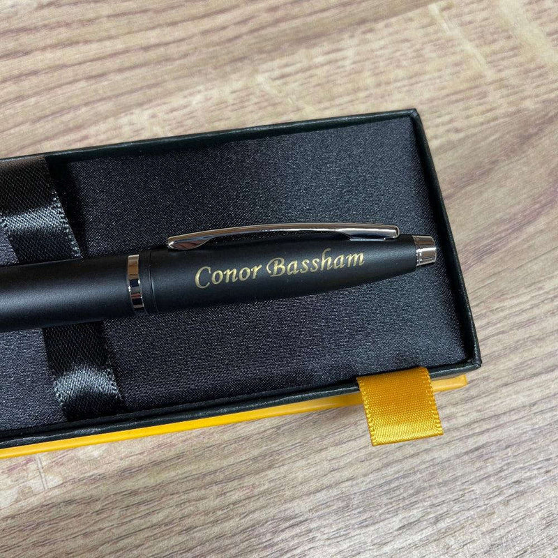 Personalised Cross AT0112-14 Calais Black Ballpoint Pen - Engraveitnow Ltd